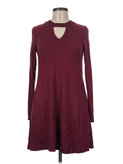 Pre-owned By & By Casual Dress In Burgundy