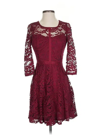 Pre-owned By & By Cocktail Dress In Burgundy