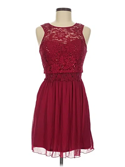 Pre-owned By & By Cocktail Dress In Burgundy