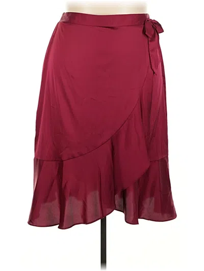 Pre-owned By & By Formal Skirt In Burgundy