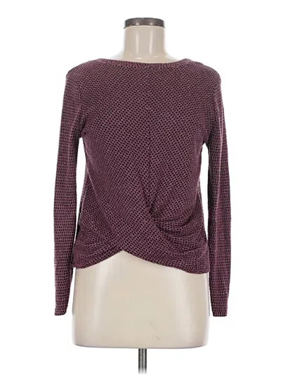 Pre-owned By & By Long Sleeve T-shirt In Burgundy