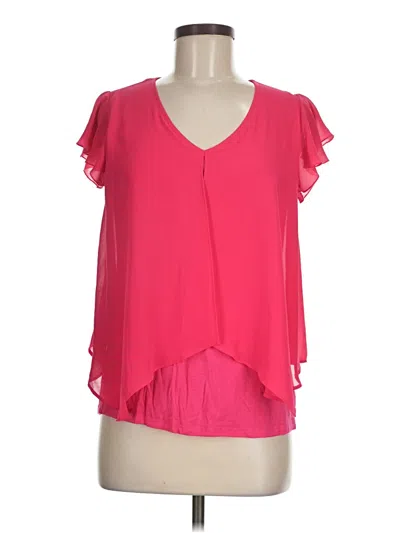 Pre-owned By & By Short Sleeve Blouse In Pink