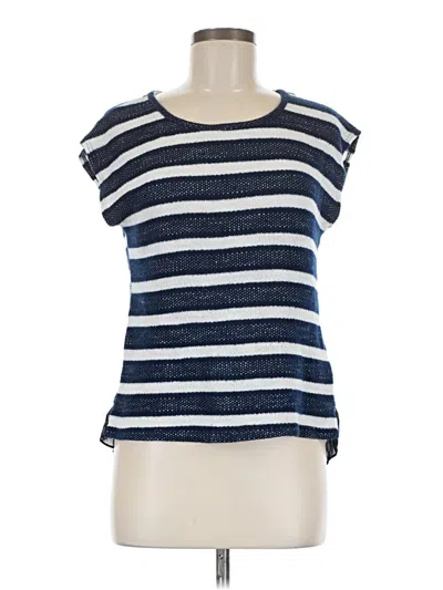 Pre-owned By & By Short Sleeve Top Blue Boatneck Tops