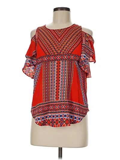 Pre-owned By & By Sleeveless Blouse In Red