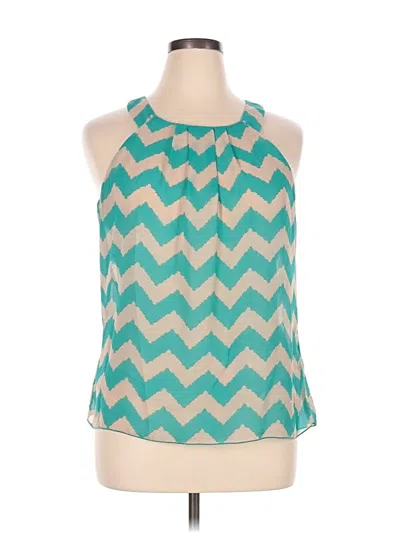 Pre-owned By & By Sleeveless Blouse In Teal