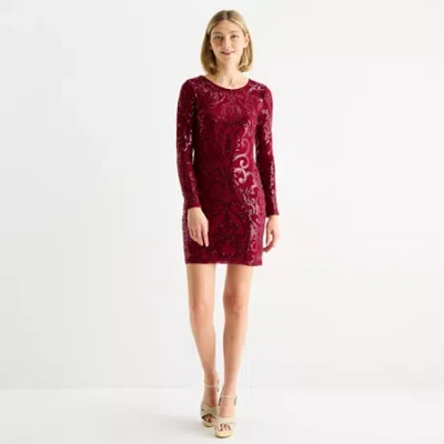 By & By By&by Womens Juniors Bodycon Dress In Red