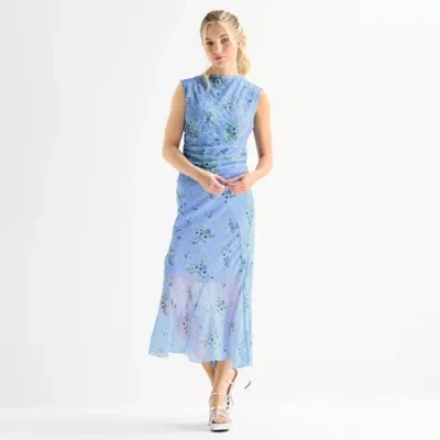 By & By By&by Womens Juniors Maxi Skirt In Blue