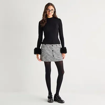 By & By By&by Womens Juniors Mini A-line Skirt In Black