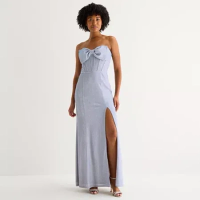 By & By By&by Womens Juniors Sleeveless Bodycon Dress In Blue