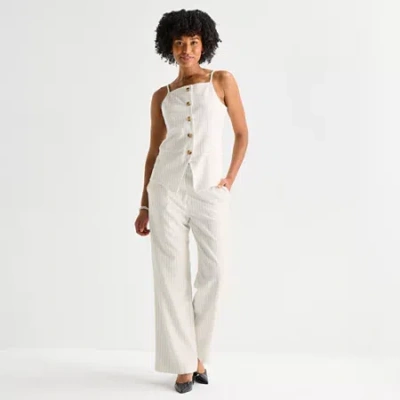 By & By By&by Womens Juniors Straight Trouser In White