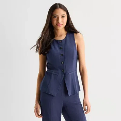 By & By By&by Womens Sleeveless Vest In Blue