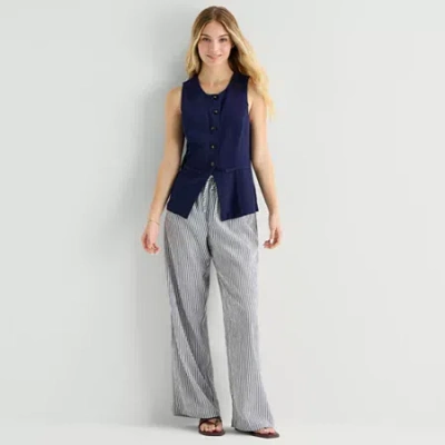 By & By By&by Womens Wide Leg Flat Front Pant In Gray