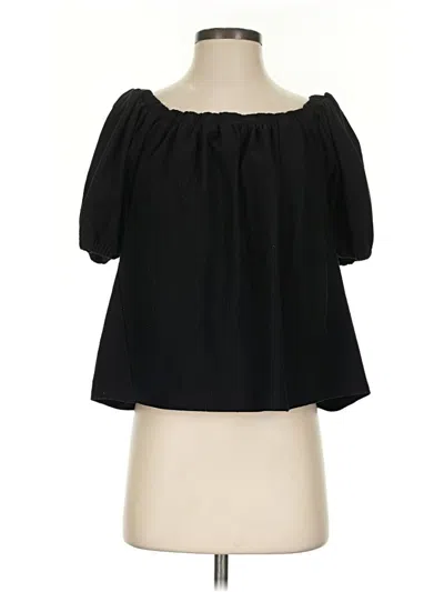 Pre-owned By Anthropologie 3/4 Sleeve Blouse In Black
