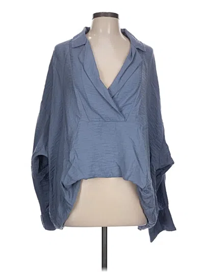 Pre-owned By Anthropologie 3/4 Sleeve Blouse In Blue