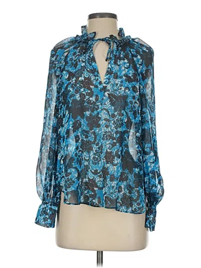 Pre-owned By Anthropologie 3/4 Sleeve Blouse In Blue