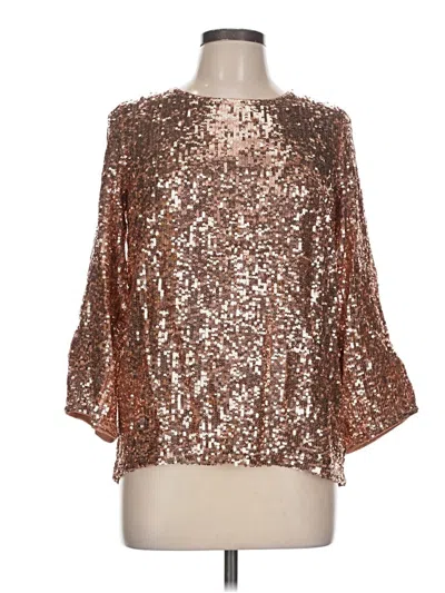 By Anthropologie 3/4 Sleeve Blouse In Gold