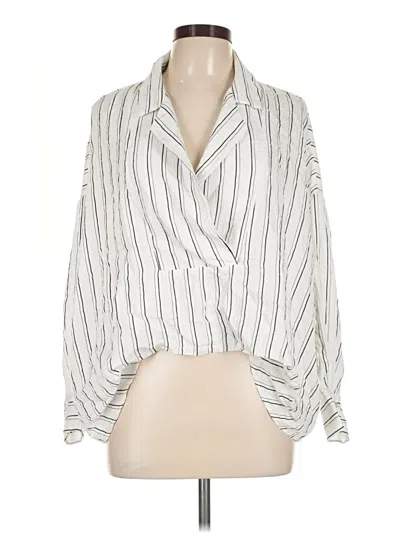 Pre-owned By Anthropologie 3/4 Sleeve Blouse In Ivory