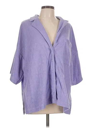 Pre-owned By Anthropologie 3/4 Sleeve Blouse In Purple
