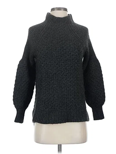 Pre-owned By Anthropologie 3/4 Sleeve Top Gray Turtleneck Tops