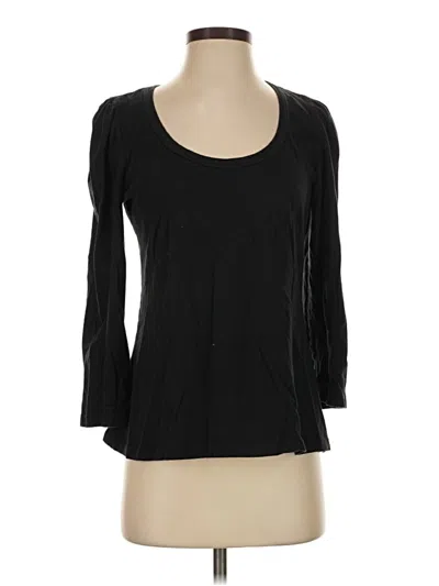 Pre-owned By Anthropologie 3/4 Sleeve T-shirt In Black