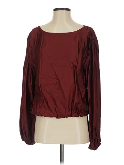 Pre-owned By Anthropologie 3/4 Sleeve T-shirt In Burgundy