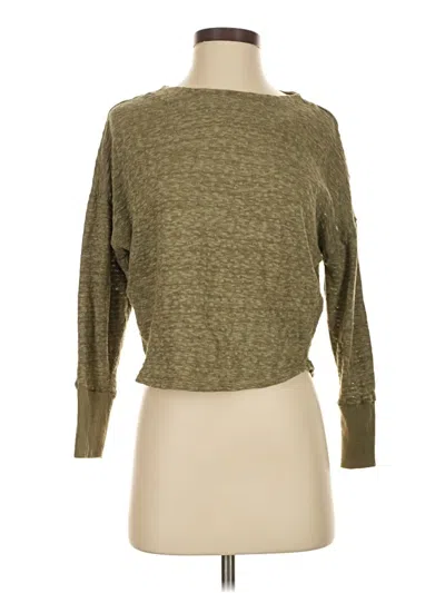 Pre-owned By Anthropologie 3/4 Sleeve T-shirt In Green