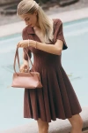 By Anthropologie A-line Mini Jumper Dress In Brown