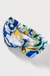 By Anthropologie Abstract Print Twist Headband In Green