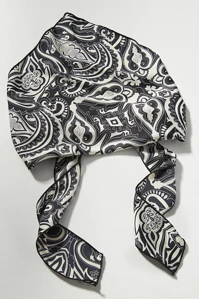 By Anthropologie Abstract Printed Hair Scarf In Black