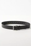 By Anthropologie Adjustable Square Buckle Belt In Black