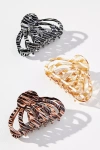 By Anthropologie Aimee Claw Hair Clip Set In Multicolor