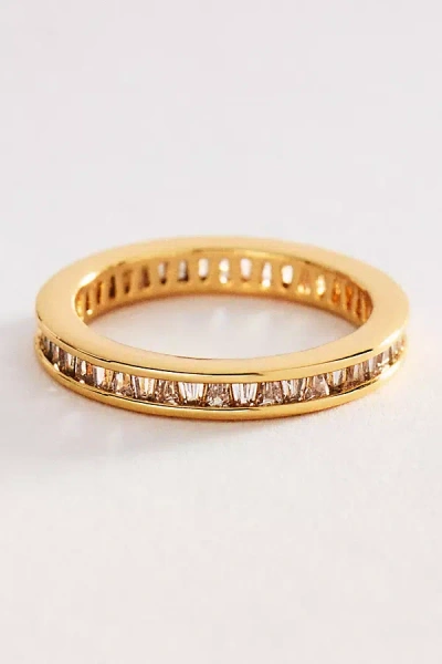 By Anthropologie Angled Crystal Ring In Gold
