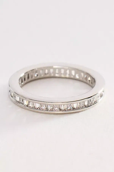 By Anthropologie Angled Crystal Ring In Metallic