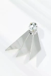 By Anthropologie Angular Crystal Brooch In Silver