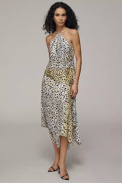 By Anthropologie Animal Print Slip Dress In Multi