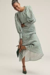 By Anthropologie Ankle-wrap Kitten Heels In Green