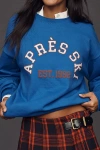 By Anthropologie Après Ski Fleece Sweatshirt In Blue