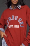 By Anthropologie Après Ski Fleece Sweatshirt In Red