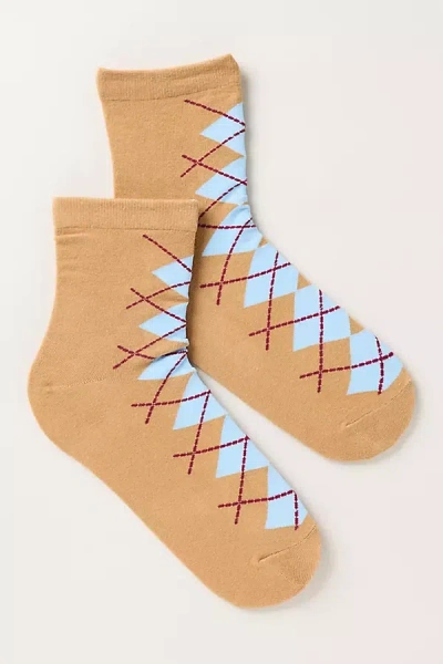 By Anthropologie Argyle Trouser Socks In Multicolor