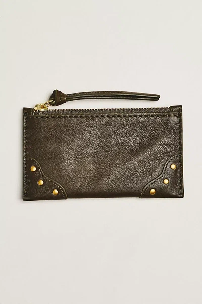 By Anthropologie Arina Leather Card Case In Green