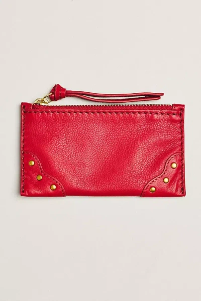 By Anthropologie Arina Leather Card Case In Red