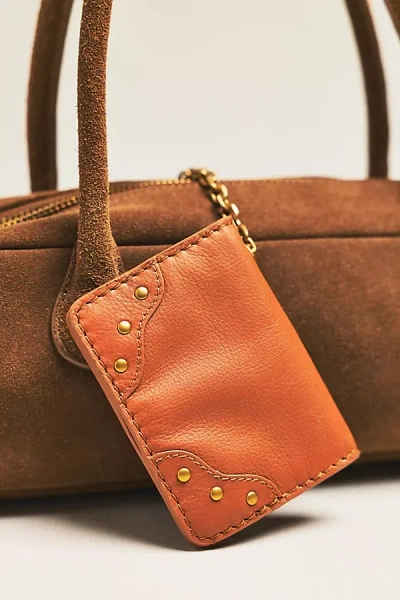 By Anthropologie Arina Leather Keychain Card Wallet In Brown