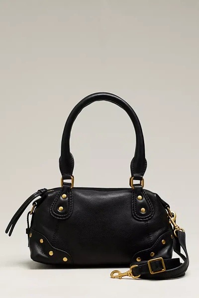 By Anthropologie Arina Leather Mini Satchel Bag In Black