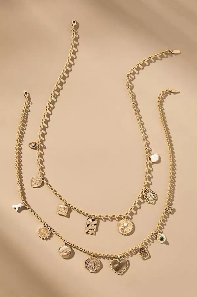 By Anthropologie Assorted Charms Layered Necklace