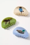 By Anthropologie Assorted Icon Hair Claw Clips, Set Of 3 In Multi
