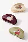 By Anthropologie Assorted Icon Hair Claw Clips, Set Of 3 In Sand