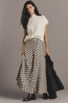 By Anthropologie Asymmetric Hardware Wrap Midi Skirt In Multi
