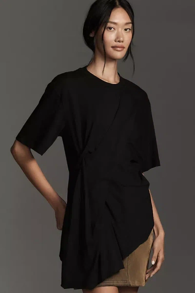 By Anthropologie Asymmetric Oversized T-shirt In Black