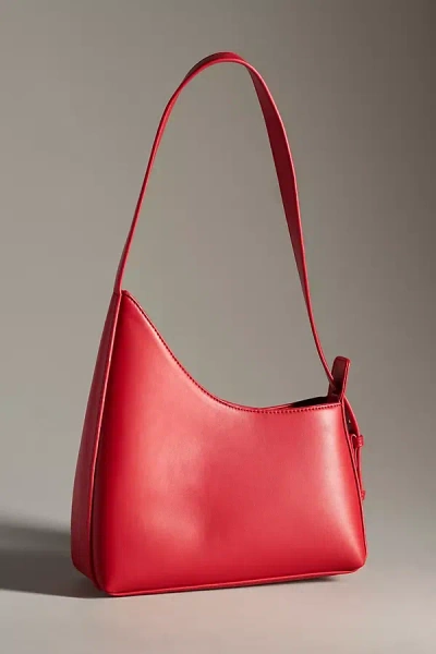 By Anthropologie Asymmetrical Buckle Shoulder Bag In Red