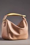 By Anthropologie Asymmetrical Hardware Satchel In Purple